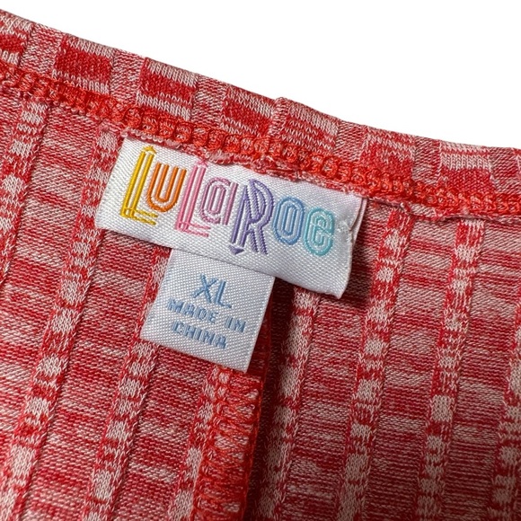 NWT Lularoe Joy Red Ribbed Knit Sleeveless Longline Duster Cardigan vest wmns XL - Picture 7 of 11